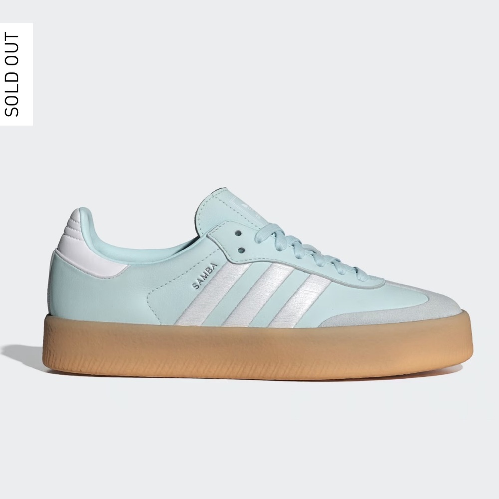 Adidas Sambae in Almost Blue/Cloud White/Silver Metallic